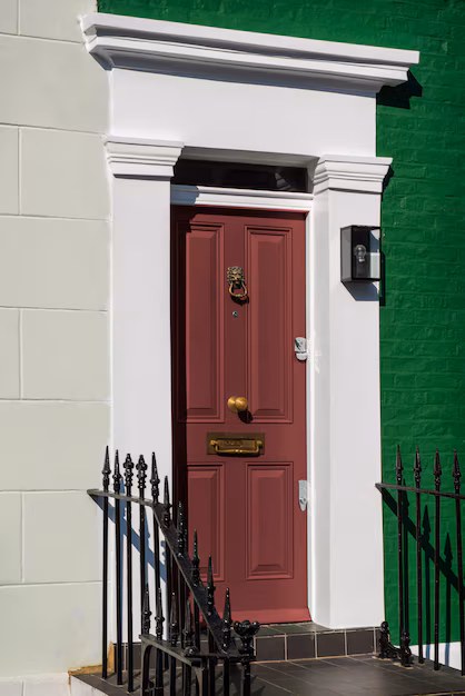 side-view-front-door-with-beige-green-wall_23-2149360619